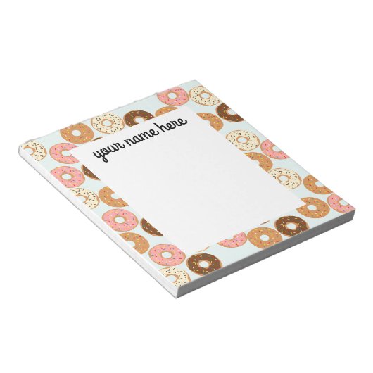Personalized Donuts Notepad Notitieblok (Schuin)