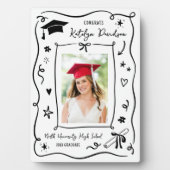 Personalized Doodle Photo Graduation Fotoplaat (voorkant)