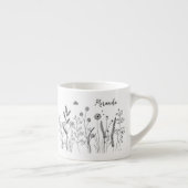 Personalized Doodle Wild Plants Espresso Mug Espresso Kop (Rechts)