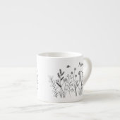Personalized Doodle Wild Plants Espresso Mug Kop (Voorkant rechts)