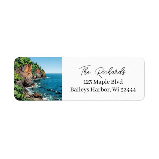 Personalized Door County Wisconsin  Etiket (Voorkant)