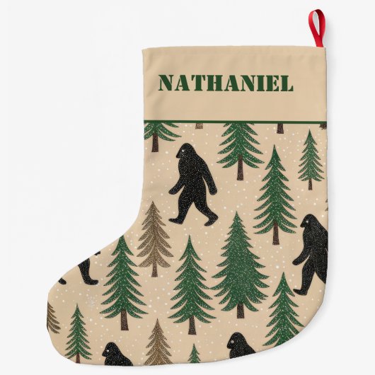 Personalized Double sided Novelty Yeti Grote Kerstsok (Achterkant)