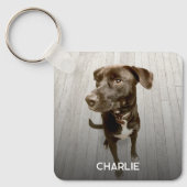 Personalized Double Sided Pet Dog Two Photo Sleutelhanger (Voorkant)