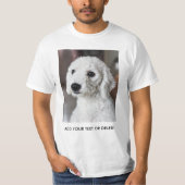 Personalized Double Sided Photo Text White T-shirt (Voorkant)