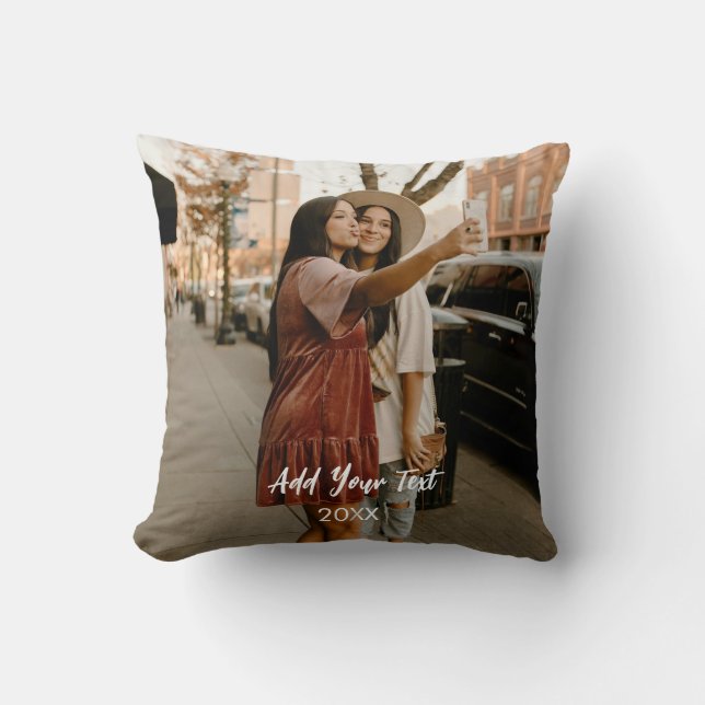 Personalized Double-Sided Two Photos Kussen (Voorkant)