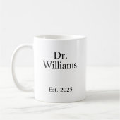 Personalized Dr Coffee Mug, name Ceramic Mug E (Gauche)