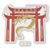 Personalized Dragon Zodiac Sticker / Dragón (Devant)