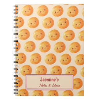 Personalized Dreams Come True Lucky Orange Pattern Notitieboek