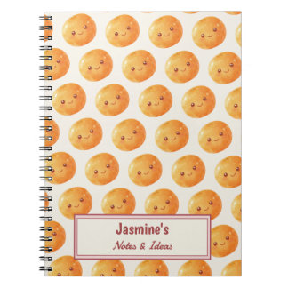 Personalized Dreams Come True Lucky Orange Pattern Notitieboek