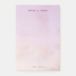 Personalized dreamy clouds, pastel aesthetic Grid Post-it® Notes