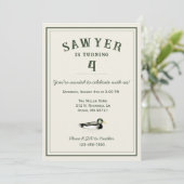 Personalized Duck Birthday Invitation Kaart (Staand voorkant)