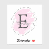 Personalized Dusty Rose Monogrammed Stickers (Feuille)