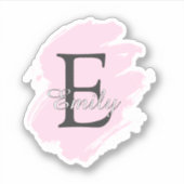 Personalized Dusty Rose Monogrammed Stickers (Devant)