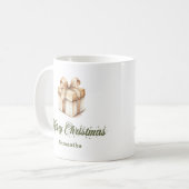 Personalized Earthy Christmas Coffee Mug (Devant gauche)