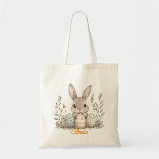 Personalized Easter Bunny Bag for Kids Tote Bag (Voorkant)