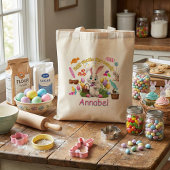 Personalized Easter Bunny Candy Tote Bag