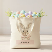 Personalized Easter Bunny | Custom Name  Tote Bag