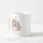 Personalized Easter Bunny Photo Mug for Girls Koffiemok (Voorkant links)