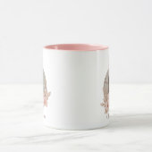 Personalized Easter Bunny Photo Pink Accent Mug (Centre)