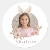 Personalized Easter Bunny Photo Stickers for Kids (Devant)