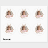 Personalized Easter Bunny Photo Stickers for Kids (Feuille)