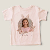 Personalized Easter Bunny Photo Toddler T-Shirt (Design Recto)