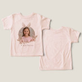 Personalized Easter Bunny Photo Toddler T-Shirt (Design Recto & Verso)