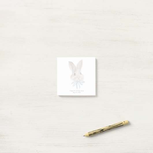 Personalized Easter Bunny Post-it Notes  (Sur un bureau)