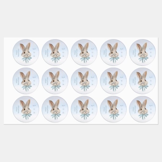 Personalized Easter Bunny Sticker (Vel)
