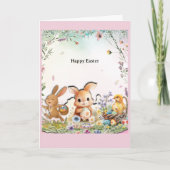 Personalized Easter Folded Greeting Card Kaart (Voorkant)