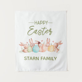 Personalized Easter Party Wall Tapestry Wandkleed