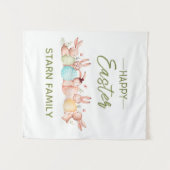 Personalized Easter Party Wall Tapestry Wandkleed (Voorkant (horizontaal))