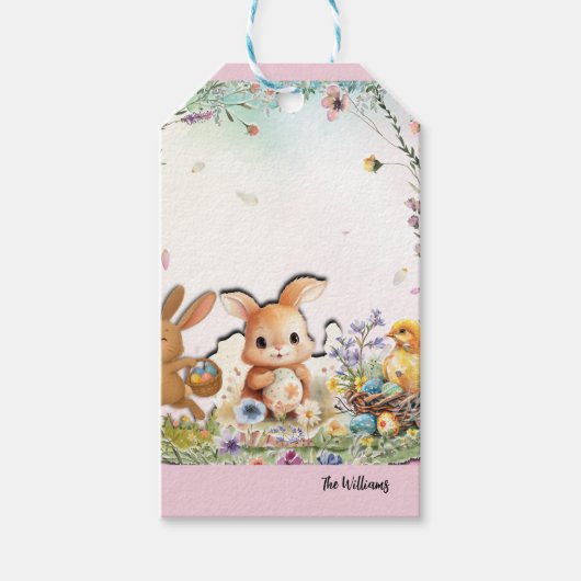 Personalized Easter Stickers Cadeaulabel (Voorkant)