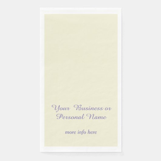 personalized ecru color - elegant servet (Voorkant)