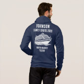 Personalized Editable Text Cruise Holiday Merch Hoodie (Achterkant volledig)