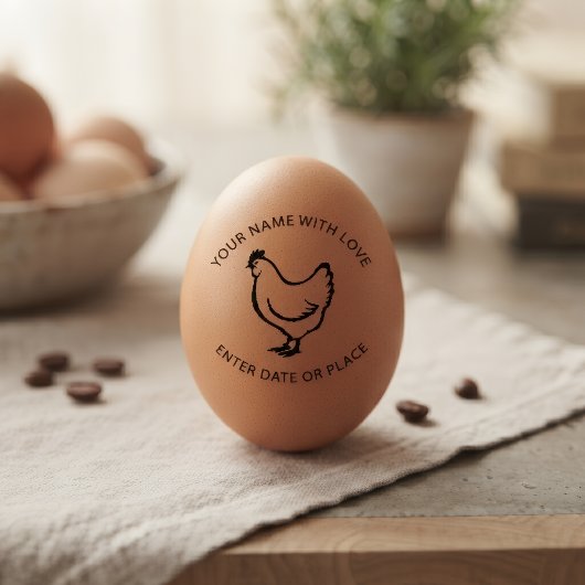 Personalized Egg Stamp – Custom Chicken Egg Stamp Rubberstempel