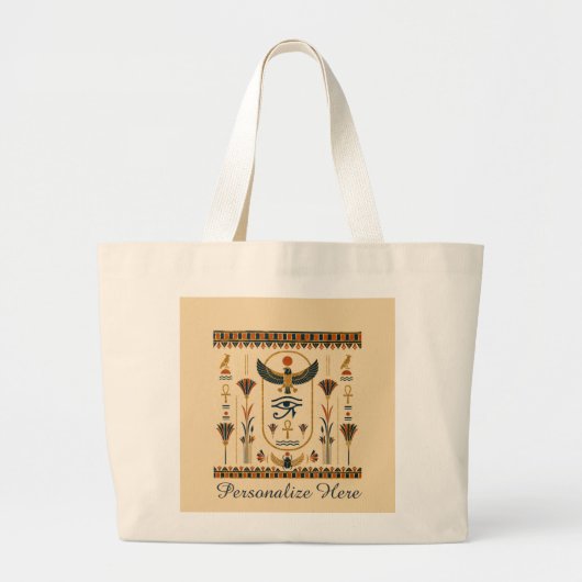 Personalized Egyptian Eye of Horus Tote Bag (Devant)