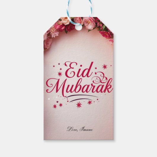 Personalized Eid Mubarak  Cadeaulabel (Voorkant)