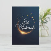 Personalized Eid Mubarak  Feestdagenkaart (Staand voorkant)