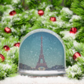Personalized Eiffel Tower Snow Globe Custom Design (Noël)
