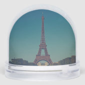 Personalized Eiffel Tower Snow Globe Custom Design (Arrière)