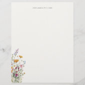  Personalized Elegant Chic Floral Letterhead Briefhoofd (Voorkant)