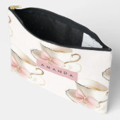 Personalized Elegant Coquette Pattern Tea Cup Etui (Open)