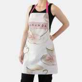 Personalized Elegant Coquette Pattern Tea Cup Schort (Insitu)