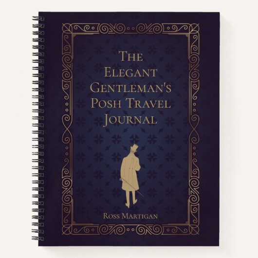 Personalized Elegant Gentleman's Travel Journal Notitieboek (Voorkant)