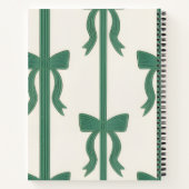 Personalized Elegant Green Bow Ribbon  Notitieboek (Achterkant)