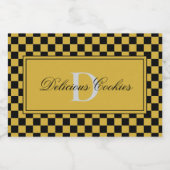 Personalized Elegant Monogram Food Label Sticker (Étiquettes simples)