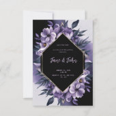 [Personalized] Elegant Purple Wedding Invitation (Devant)