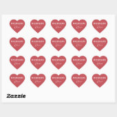 Personalized Elegant Red Hart Sticker (Vel)