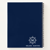 Personalized elegant retro trendy simple monogram notitieboek (Achterkant)